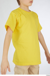 Novel casual dressed upper body yellow t shirt 0008.jpg